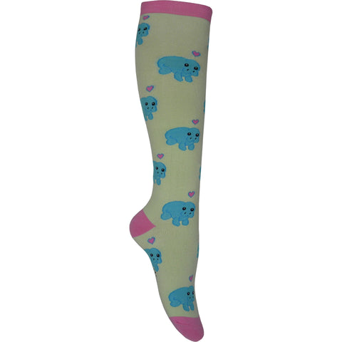 Manatee Knee High Socks in Green