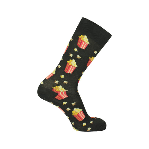 Popcorn Crew Socks in Black