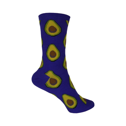 Avocado Crew Socks in Grape