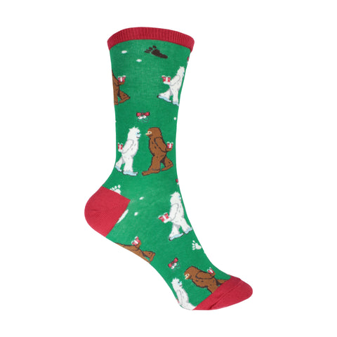 Mythical Kissmas Crew Socks in Green