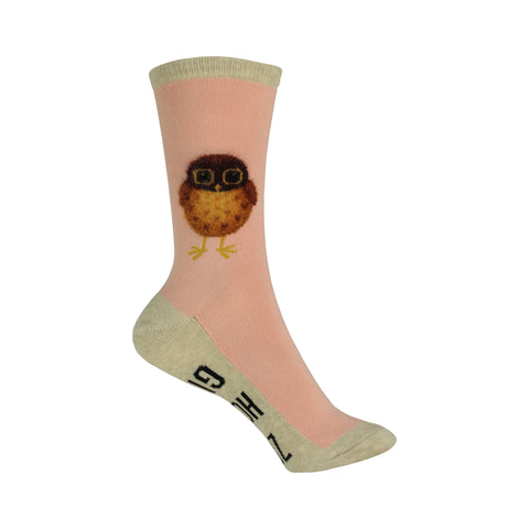 Zero Hoots Given Crew Socks in Blush