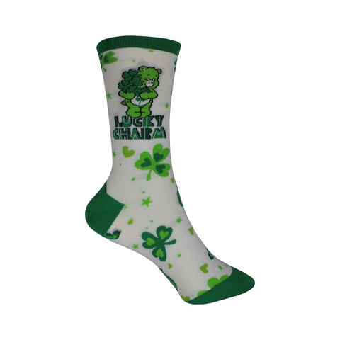 Lucky Charm Crew Socks in White