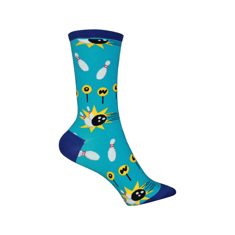 Spare Time Crew Socks in Bright Blue