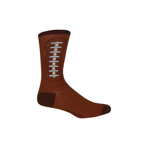 Football Crew Socks in Brown