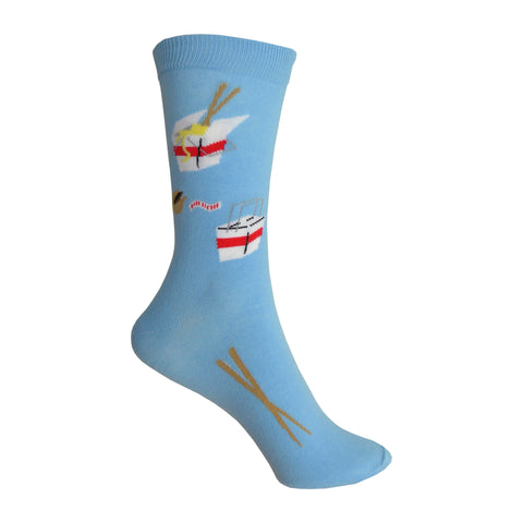 Take Out Crew Socks in Blue