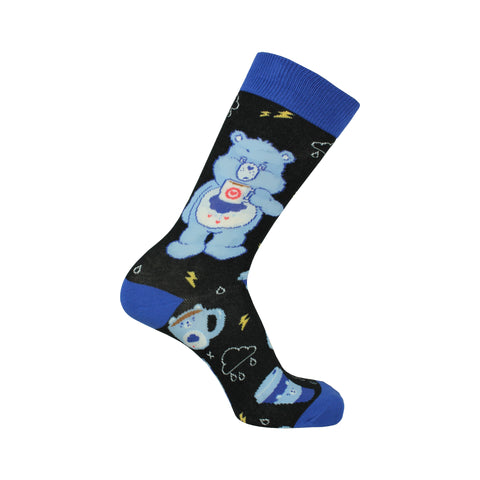 More Coffee, Less Grumpy Crew Socks in Black