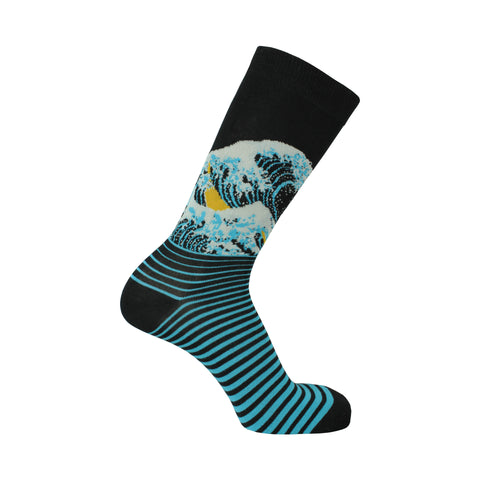 The Wave Crew Socks in Black