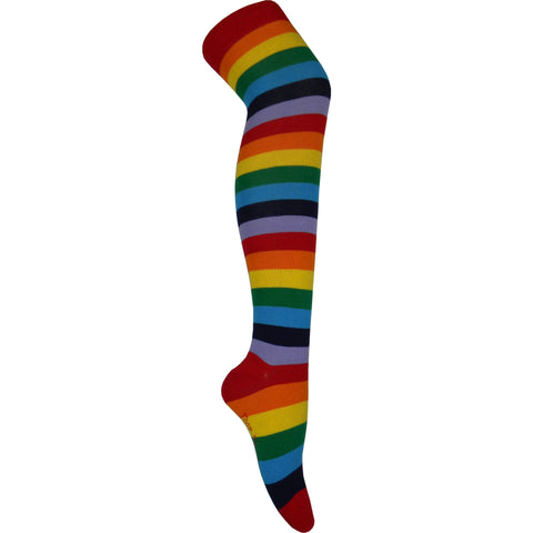Rainbow Over The Knee Socks in Rainbow