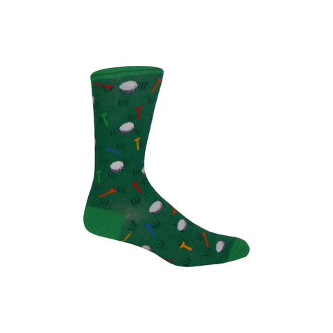 Golfer Crew Socks in Green