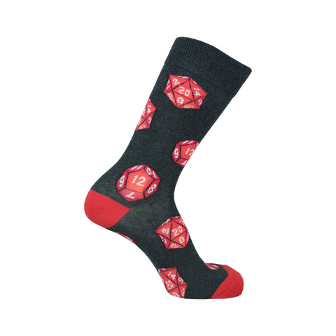 Natural 20 Crew Socks in Heather Navy