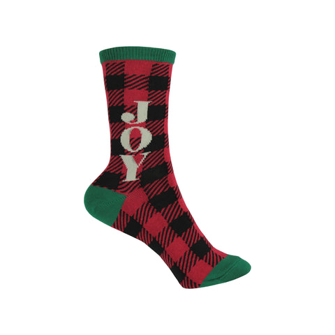 Joy Crew Socks in Red