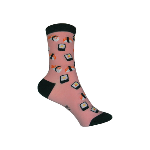 Sushi Crew Socks in Peach