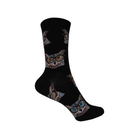 Owlster Crew Socks in Black