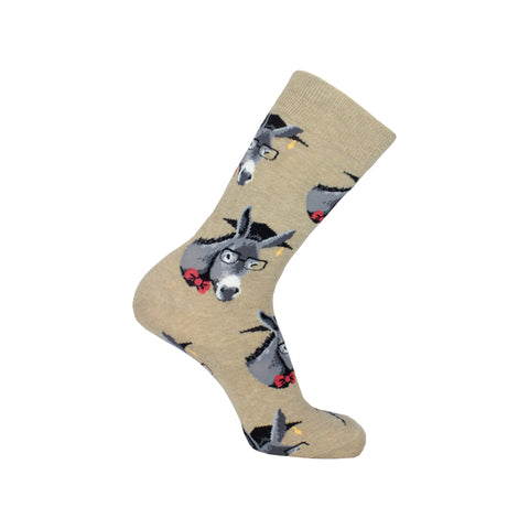 Smart Ass Crew Socks in Hemp Heather