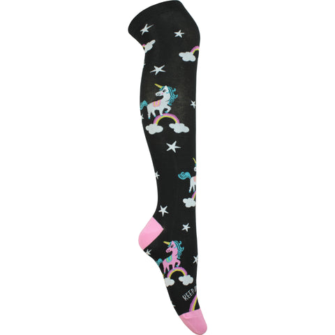 Keep Dreamin' Knee High Socks in Black