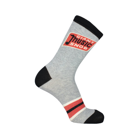 Giant Music Snob Crew Socks in Gray