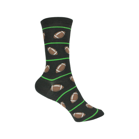 Football Crew Socks in Black