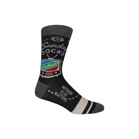 Football Sunday Crew Socks in Gray