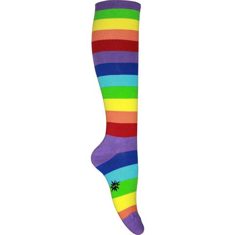 Super Juicy Wide Calf Knee High Socks in Rainbow