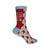 I Love Easy Challenge Crew Socks in Blue and Red