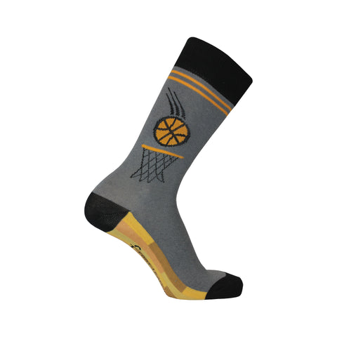 Basketball Crew Socks in Gray