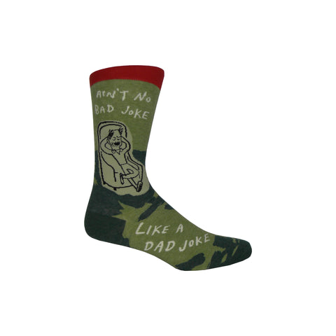 Dad Joke Crew Socks in Green