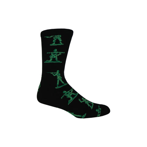 Army Men Crew Socks in Black