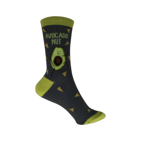 Avocado Nut Crew Socks in Gray