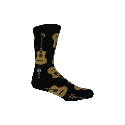 Guitars Crew Socks in Black