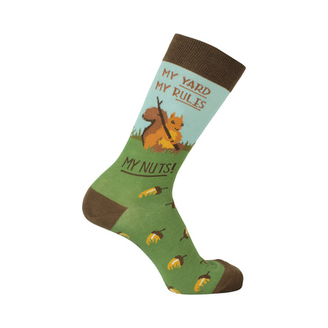 Squirrel Crew Socks in Brown