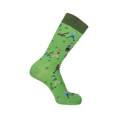 Mowing Crew Socks in Green