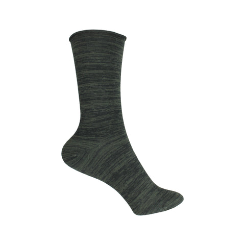 Space Dye Crew Socks in Black