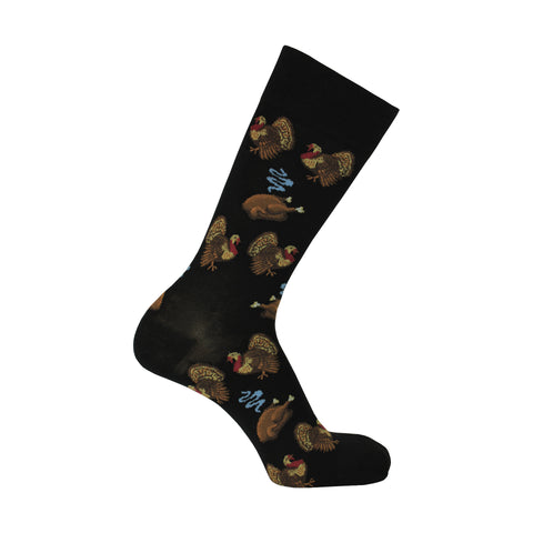 Turkey Day Crew Socks in Black