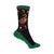 Non Skid Christmas Sloth Crew Socks in Black