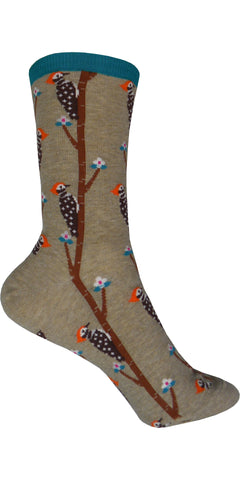 Woodpecker Crew Socks in Hemp Heather