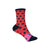 Non-Skid Ladybug Crew Socks in Red and Black
