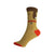 Dog Face Crew Socks in Brown