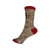 I Hate Everyone Too Crew Socks in Brown and Red