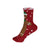 Gingerbread Slipper Crew Socks in Red