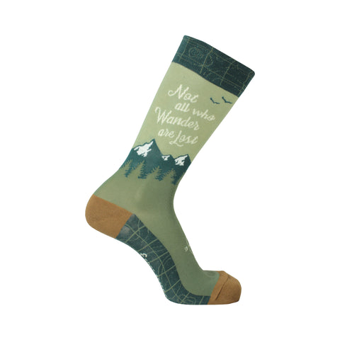 Wanderer Crew Socks in Green