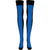 Neon Racer Over The Knee Socks in Blue