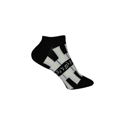 Tickle the Ivories Ankle Socks in White