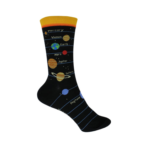 Planets Crew Socks in Black
