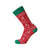 Santa's Reindeer Crew Socks in Red