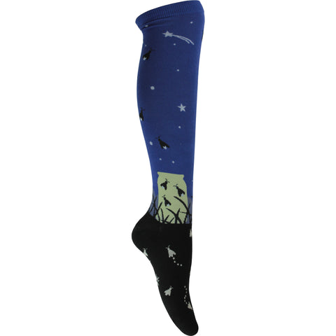 Glow in the Dark Nightlight Knee High Socks in Blue