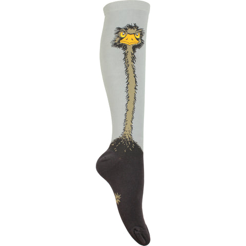 Ostrich Knee High Socks in Gray