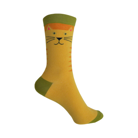 Kitty Crew Socks in Golden