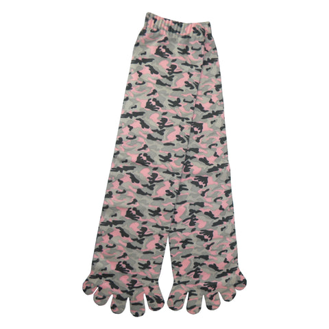 Camouflage Toe Mid Calf Socks in Pink, Gray, and Black
