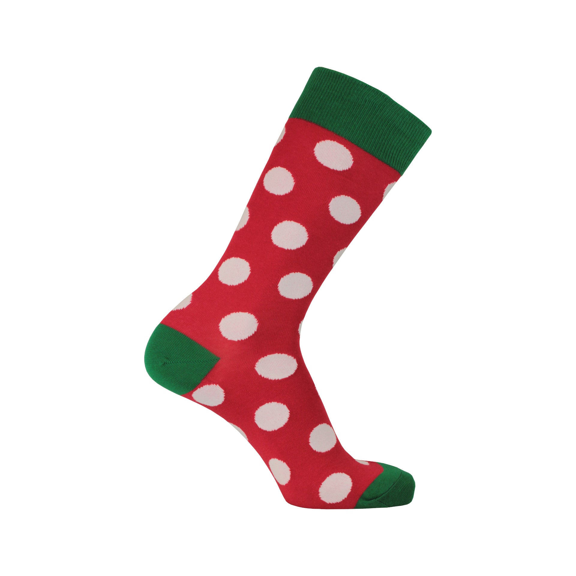 プランと料金 Christmas Polka Dot Crew Socks in Red - Poppysocks 服&ファッション小物