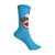 Sock Monkey Crew Socks in Turquoise